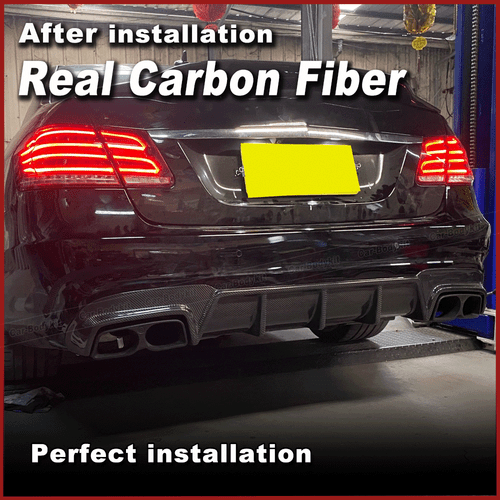 Se adapta a Mercedes W212 E250 E350 E63AMG carbono difusor trasero difusor parte trasera - Imagen 4 de 12