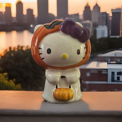 Blue Sky Hello Kitty Pumpkin Ceramic Sanrio RARE HTF