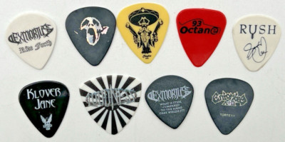(9) GUITAR PICKS EXMORTUS, RUSH, VIGIER, KLOVER JANE, NICO, VICTOR & OCTANE