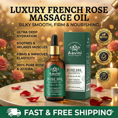 Aavini Rose Hydrating Massage Oil 50ml   Body Firming & SPA Aromatherapy