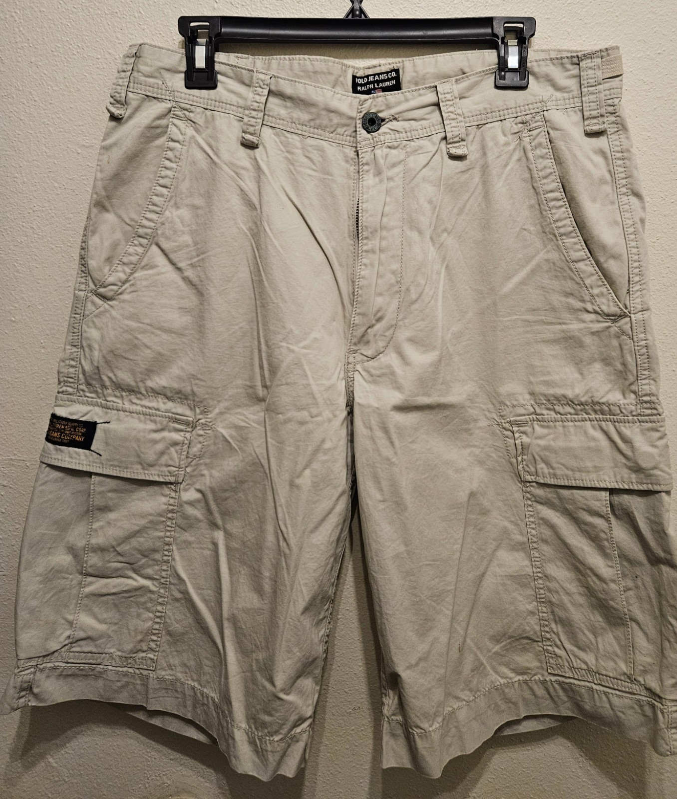 Polo Jeans Co Ralph Lauren Cargo Shorts Mens Sz 33  Military Ripstop