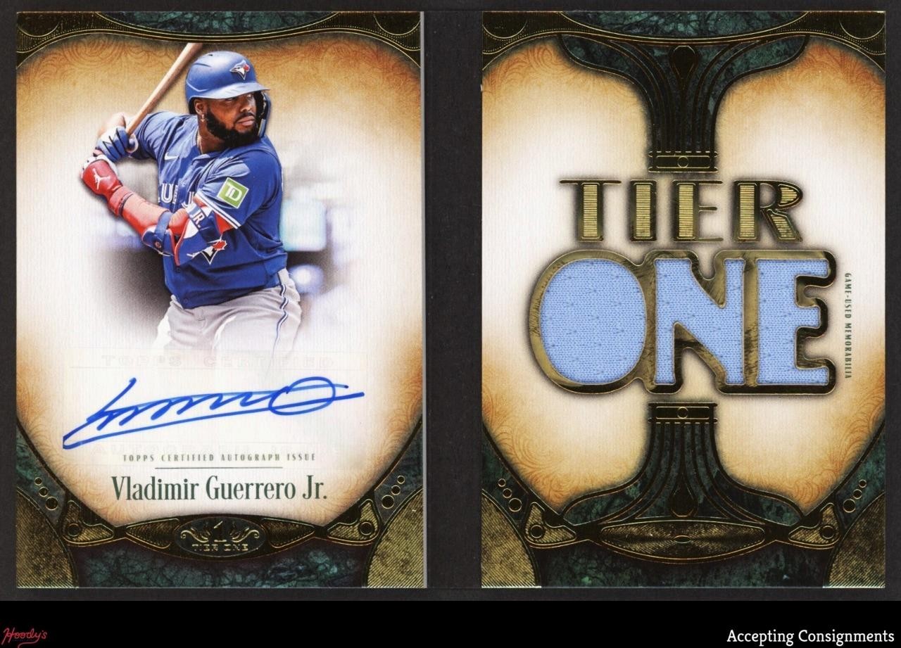 2026 Topps Tier One Booklet Vladimir Guerrero Jr. GAME-USED JERSEY AUTO 41/49