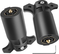 2 Pack 7 Pin Trailer Plug, Waterproof Heavy-Duty 7 Way Trailer Plug