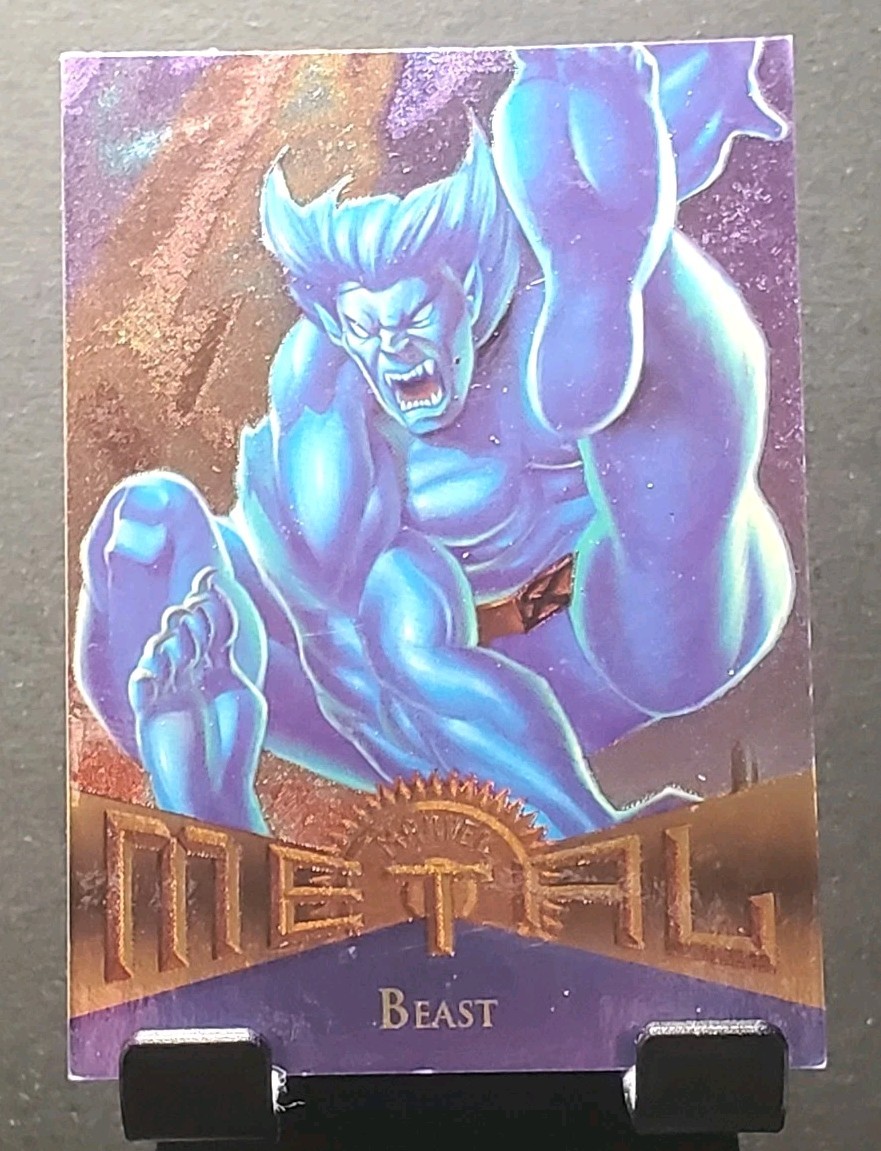 1995 Fleer Marvel Metal #85 BEAST X-Men card EX/NM