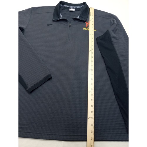 Nike Unisex XXL Team Baseball Quarter Zip Dri-Fit Pullover Shirt grau Kragen - Bild 7 von 8