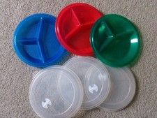 New Six Piece Microwave Divided Plates with Vented Lids