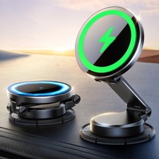 for MagSafe Car Mount Charger, All-Metal 15W Fast MagSafe Car Charger, Hand...