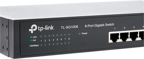 TP-Link TL-SG1008 8-Port Gigabit Ethernet Switch, Desktop/Rack-Mount, Steel Case - 第 3/3 張圖片