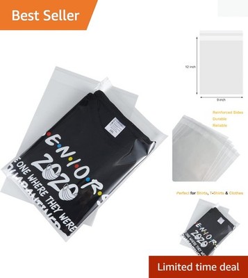 50pcs Clear Self-Sealing Poly Bags - 9x12 Inch Resealable Shipping Solutions