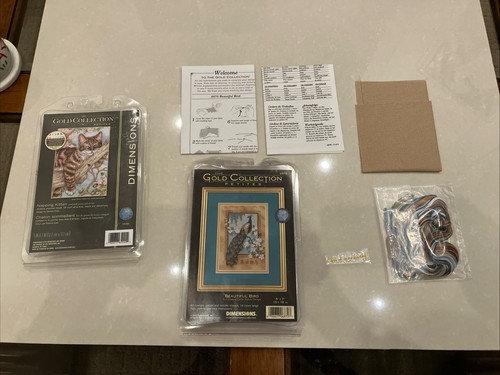 Dimensions Petites Gold Lot of 2 Cross Stitch Kits 6870 & 65090 READ DESCRIPTION