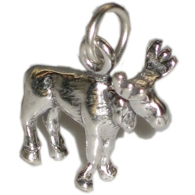 Elch Sterling Silber Charm .925 x 1 Elch Elks Tier Charms_
