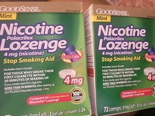 GoodSense Nicotine Polacrilex Lozenges 4 mg Mint Flavor Stop Smoking Aid 144