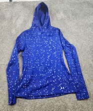 Under Armour Women's Coldgear Infrared Hoodie Sizw Medium Active Wear Blue