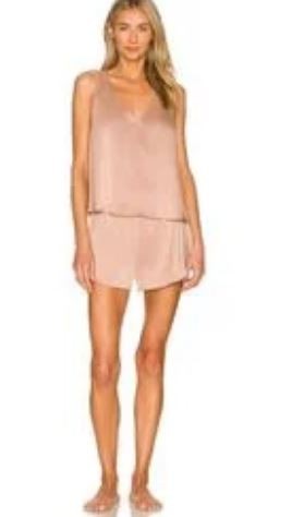 Lunya Women's Resort Linen Sleep Pajama Set, Nude, Medium 7612431730048