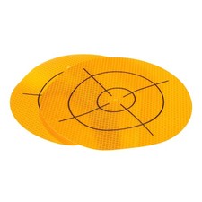 2pcs Survey Reflector Sheet 200x200mm Self-Adhesive Round Surveying Mark Yellow