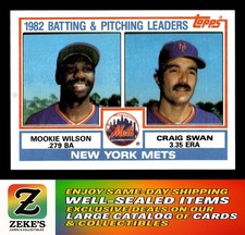 1983 Topps #621 Mets Leaders / Checklist (Mookie Wilson / Craig Swan)