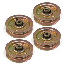  Pack of 4 Flat Idler Pulleys for Husqvarna 532131494, 532173438 Lawn Mowers