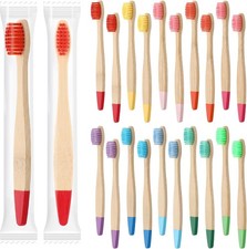20 Pieces Kids Bamboo Soft Bristles Toothbrushes Toddler Toothbrush Manual Trave