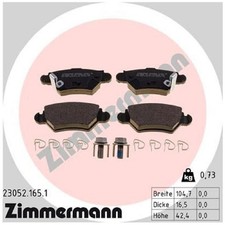 Zimmermann Bremsbelag-Satz Bremsklötze hinten 9195147 1605105 1605039 | 544832