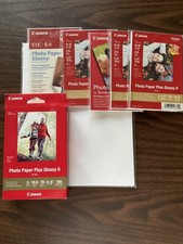 Lot of Canon Photo Paper Glossy 4 X 6 Box of 100  Five packs of 5  20 8X10