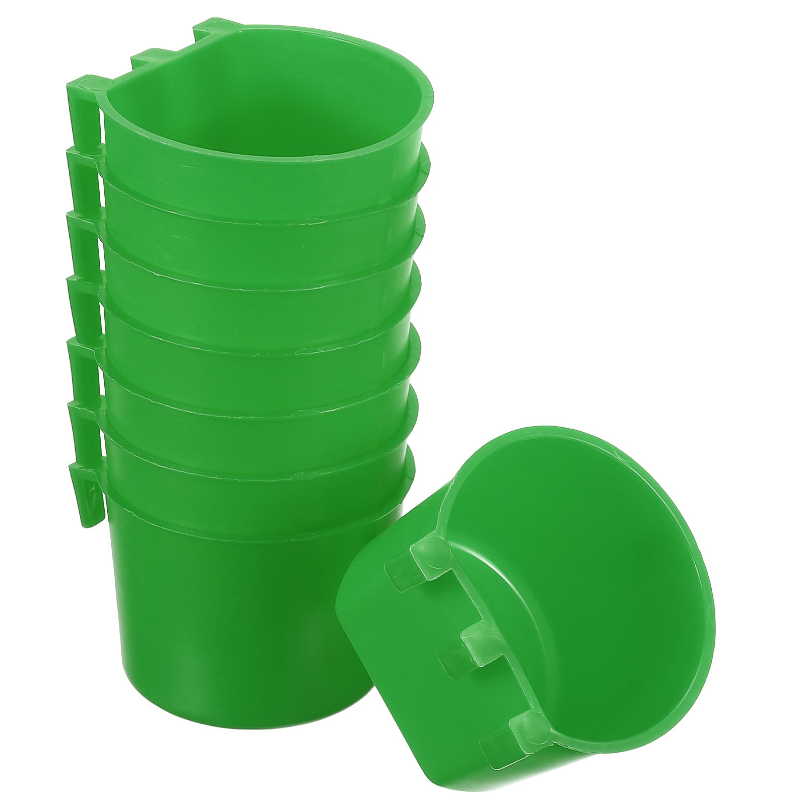 Cups 3.3x3.3x2.4 Inch Parakeet Feeder Bird Cage Green 8pcs