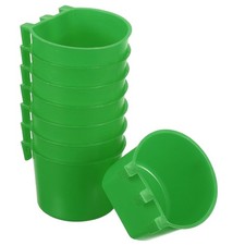 Cage Cups 3.3x3.3x2.4 Inch Parakeet Feeder Bird Cage Green 8Pcs