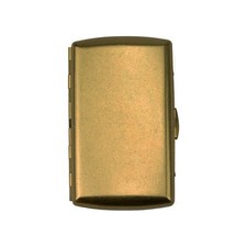 Jean Claude Zigarettenetui, Messing gold antik mit Clip, max. 10 Zigaretten