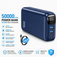 Power Bank Fast Charging 50000mAh - 22.5W Portable Charger USB C Quick Charge