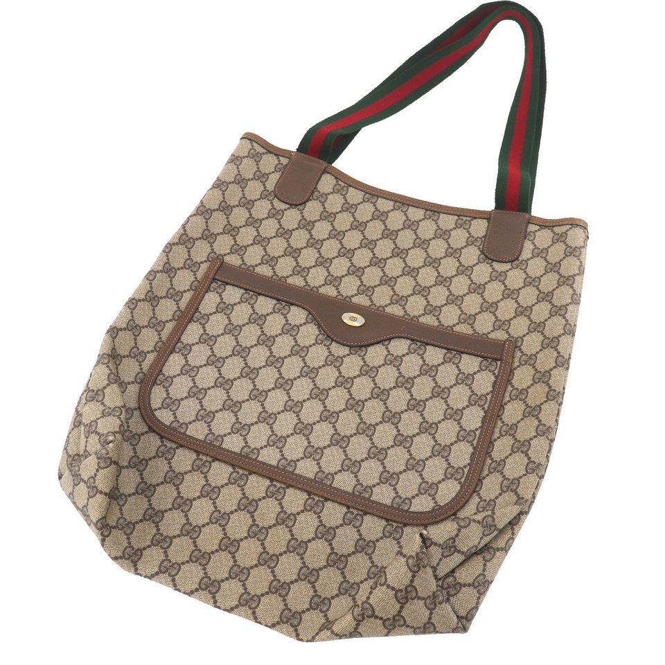 Gucci GG Canvas Accessory Collection Used Tote Bag Beige Italy #TOYO921 H