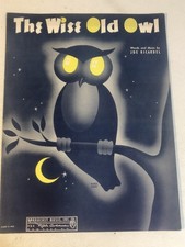 Wise Old Owl Jack Ricardel Vintage Sheet Music