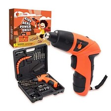 JoyTown Kids Real Power Drill Set   Electric Cordless Drill Tool Kit for