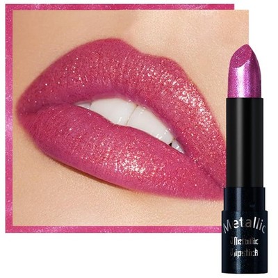 Kaely Glitter Metallic Lipstick Makeup, Shimmer Metallic Lipsticks for Women, Hi
