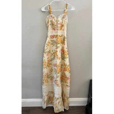 Vintage 70s Ivory Rose Lace Sweetheart Neck Floral Maxi Dress Womens Size S | eBay Vintage 70s Ivory Rose Lace Sweetheart Neck Floral Maxi Dress Womens Size S | eBay