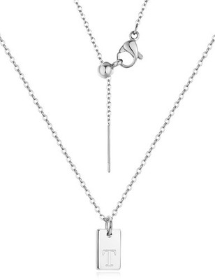 Silver Initial Necklaces for Women Trendy Name Letter Necklace Cute Initial - 01