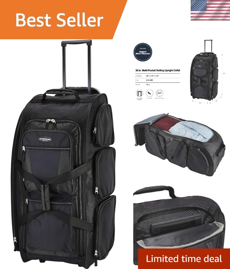 TRAVELERS CLUB XPEDITION 30 INCH MULTI-POCKET UPRIGHT ROLLIN