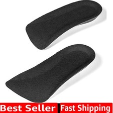 Men's Orthopedic Heel Lift Insoles - 1/2 Inch Height Boost for Comfort, 2 Pack