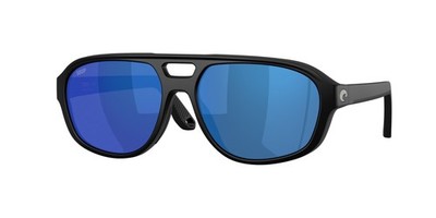 COSTA 6S9133 03 Street Heat Black Blue Mirror Polarized 55 mm Men's Sunglasses