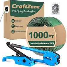 Banding Strapping Kit  Pallet Strapping Kit with Tensioner Tool  Heavy 1000ft