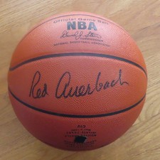 RED AUERBACH No 2 BOSTON CELTICS signed Official Game Basketball COA