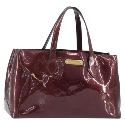 LOUIS VUITTON Monogram Vernis Wilshire PM Bag Rouge Favist M91644 Auth BA11762