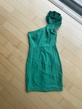 women’s green one-shoulder y2k bandage body con mini dress sz S