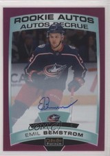 2019-20 O-Pee-Chee Platinum Rookie Autos Matte Pink 18/99 Emil Bemstrom Auto 8tn