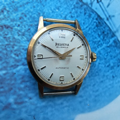 Vintage Helvetia Automatic Men's Wristwatch Nearly Mint Condition Midsize - Picture 3 of 12