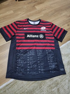 Saracens Home Rugby Shirt Signed By Whole Squad