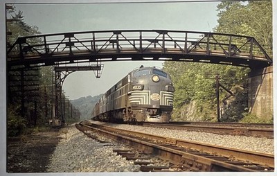 NYC New York Central E7A 4035 The Mohawk Train Garrison NY Railroad Postcard