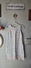 Rachel Ashwell Shift Dress Paisley Linen Sleeveless Size S Boho Cottagecore