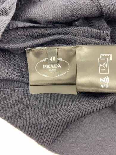 PRADA/Cardigan (Thin)/Size 40/Wool/NVY/DNA00S SOOO 145T thumbnail 4
