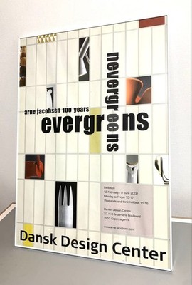 Arne Jacobsen 100 Years Evergreens Exhibition Poster Danish Design 2002