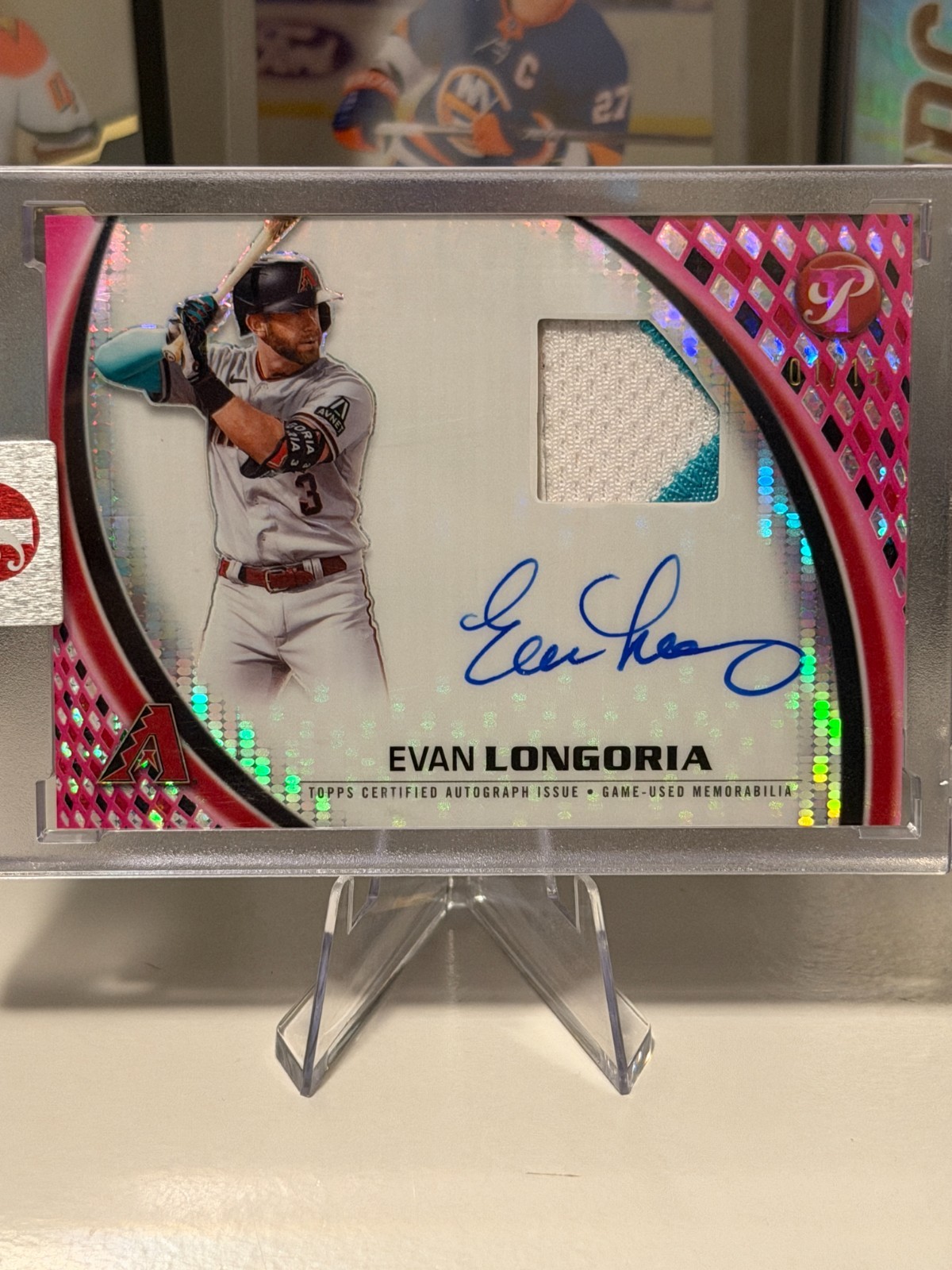 2026 Topps Pristine Evan Longoria #PPAR-EL Autograph Relic Pink 1/15