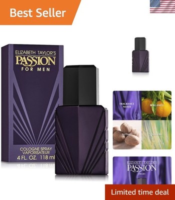 Passion Men's Cologne Spray 4 fl oz - Elegant Woody Aroma by Elizabeth Taylor